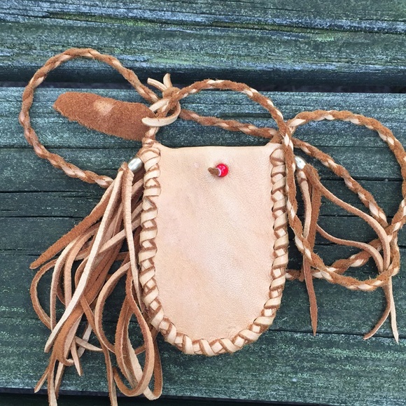 Leather Neck Pouch - Picture 2 of 4